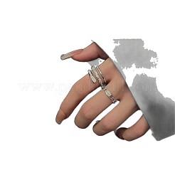 2 шт. открытые манжеты из сплава со стразами для женщин&nbsp;FS-WG28DEF-03