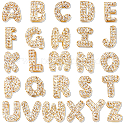 26 шт. 26 стиля латунных подвесок с микропаве из прозрачного кубического циркония&nbsp;KK-BBC0018-98