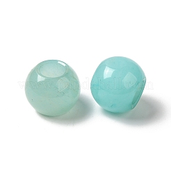 Европейские бусины из натурального белого нефрита (окрашенные) из драгоценных камней G-N342-03P