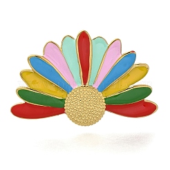 Кольца с цветочной эмалью&nbsp;RJEW-M023-03G-01