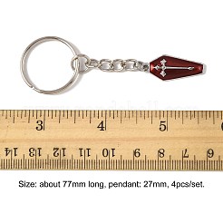 4 шт. брелки из эмалированного сплава KEYC-FS00036-02