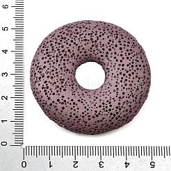 Природный диск из вулканического камня большие подвески G-M203-M-01