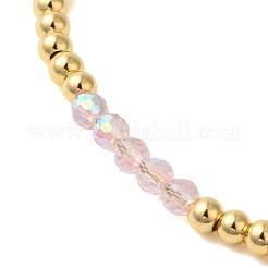 Collane con placcatura in ottone e perle di vetro&nbsp;NJEW-C056-02G-01
