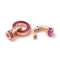 Покрытие стойки латунь паве фианиты складные застежки KK-Q772-29RG-01