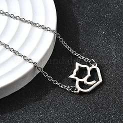 201 браслет из нержавеющей стали с лисьими звеньями BJEW-B128-05P