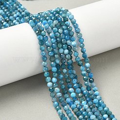 天然石アパタイトビーズ連売り  多面カット  ラウンド  4mm  穴：0.8mm  約93個/連  14.96''（38センチメートル）&nbsp;LS-G-N342-34-01