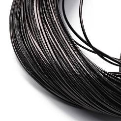 PUレザー糸コード  フラット  DIYのジュエリーには  ブラック  2x1mm  約109.36ヤード（100m）/バンドル&nbsp;AJEW-R005-A01-08