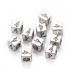 Сплавочные европейские бусины PALLOY-WH0065-52D