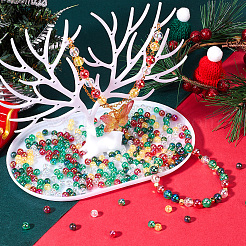 Прозрачные акриловые бусины на рождественскую тематику&nbsp;MACR-SP0001-30A