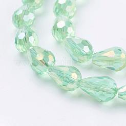 Гальванические стеклянные бусины EGLA-R006-11x8mm-M