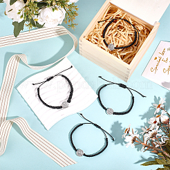 40 шт. браслеты из плетеных бусин из сплава&nbsp;BJEW-GO0001-22B