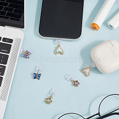 6 шт. 6 стиля пластиковых мобильных пылезащитных заглушек&nbsp;HJEW-SC00170