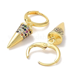 Серьги с подвесками из латуни с покрытием из настоящего 18-каратного золота EJEW-L269-029G