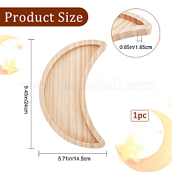 Plateau de présentation d'ornement en cristal en bois&nbsp;AJEW-WH0324-32