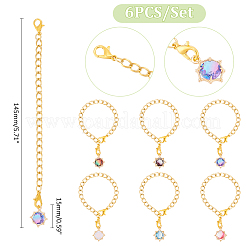 Blume Messing Micro Pave Zirkonia Cup Charms&nbsp;HJEW-UN00018