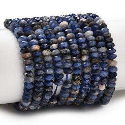 Природный содалит бисер нитей&nbsp;G-G343-A04-2x4mm