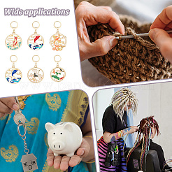 Подвесные маркеры петель с замком из сплава эмали HJEW-AB00168