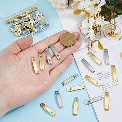 40 шт. 2-х цветные подвески-соединители из нержавеющей стали 304&nbsp;STAS-DC0016-37