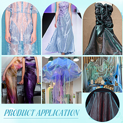 Polyester-Organza-Stoffe&nbsp;DIY-WH0622-186