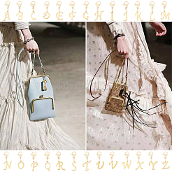 26 шт. подвесные украшения в виде букв из нержавеющей стали 304&nbsp;HJEW-FH0006-51