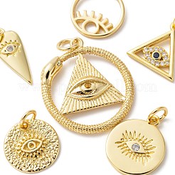 6шт 6 стиля латунные подвески с грубой поверхностью KK-LS0001-50