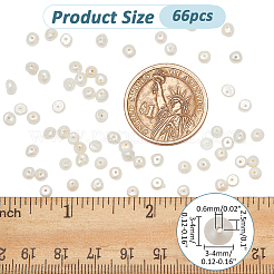 66 шт. бусины из натурального пресноводного жемчуга PEAR-NB0002-51