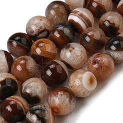 Природный агат бисер нитей&nbsp;G-F820-K06-16mm-01B