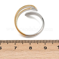 Anelli polsini regolabili in acciaio inossidabile 304 per donna&nbsp;RJEW-B135-01GP-01