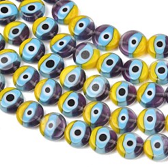 Hechos a mano de los abalorios del lampwork del ojo malvado&nbsp;LAMP-C028-01A-03