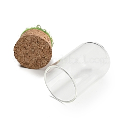 Украшение из натуральных самородков розового кварца со стеклянным куполом-клошом&nbsp;DJEW-B009-03C