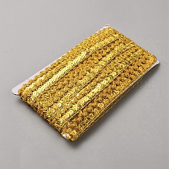 Лента металлизированного кружева длиной 13 м с пайетками.&nbsp;OCOR-WH0070-123B