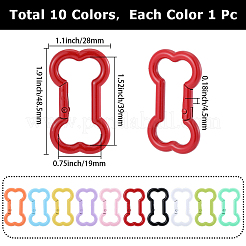 10 Stück 10 Farben Legierung Kletterkarabiner&nbsp;FIND-SC0021-31