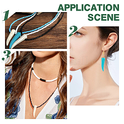 24 шт. подвески из синтетической бирюзы 2 цветов&nbsp;G-AR0004-74