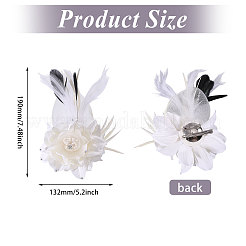 Булавки для лацканов одежды в виде цветочных перьев и железа&nbsp;JEWB-WH0010-114A