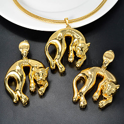 Комплекты из латунных серег-гвоздиков и ожерелий с подвесками для женщин&nbsp;FS-WGDC970-01