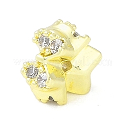 Латунные прозрачные бусины из циркония&nbsp;LS-KK-F875-13G