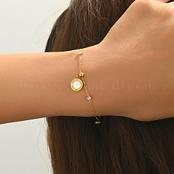 Bracelets pour femmes en acier inoxydable 304 avec breloques en cristal et strass&nbsp;PR6734