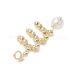 2 шт. 2-х цветные подвески из АБС-пластика с имитацией жемчуга PALLOY-JF03631