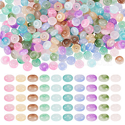 600 Stück 10 Farben Einbrennlack-Imitations-Jade-Glasperlen&nbsp;DGLA-TA0001-49