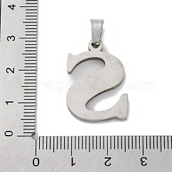 ステンレスペンダント201個  ラインストーン付き  文字L  文字S  25x18x2mm  穴：6x3mm&nbsp;STAS-Q342-53P-S