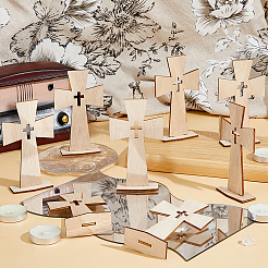 30 шт. деревянные крестовые украшения&nbsp;DIY-FH0009-72