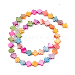 10 нить красочные натуральные пресноводные окрашенные бусины нити SHEL-M018-03