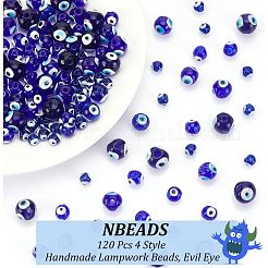 120шт 4 стиля ручной работы бусины лэмпворк LAMP-NB0001-68