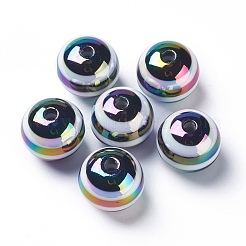 Perles de résine à rayures&nbsp;LS-RESI-B014-01B-05