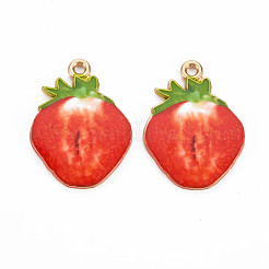 Светло-золотого сплава эмали подвески ENAM-S126-130