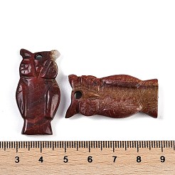 Natürlicher roter Jaspis-Eulenanhänger&nbsp;G-C157-01A