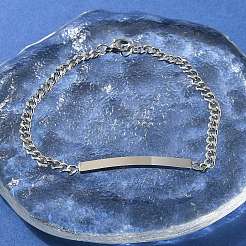 Браслеты из звеньев цепи панцирного плетения из нержавеющей стали 304 BJEW-A036-19P