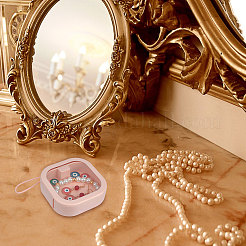 4 шт. 2-цветный квадратный ящик для хранения с кнопками из АБС-пластика и термопластичного эластомера CON-GF0001-11