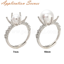 Цветочная латунь микропаве кубический цирконий регулируемые настройки кольца&nbsp;KK-K297-17P