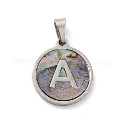 Acciaio inossidabile 304 con pendenti in conchiglia di paua&nbsp;STAS-G268-02A-P